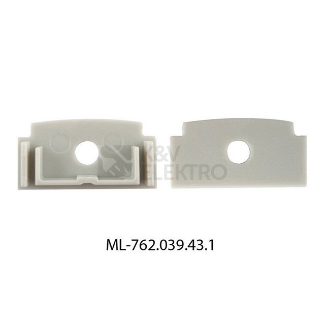 Obrázek produktu Koncovka LED profilu AZ s otvorem stříbrná McLED ML-762.039.43.1 0