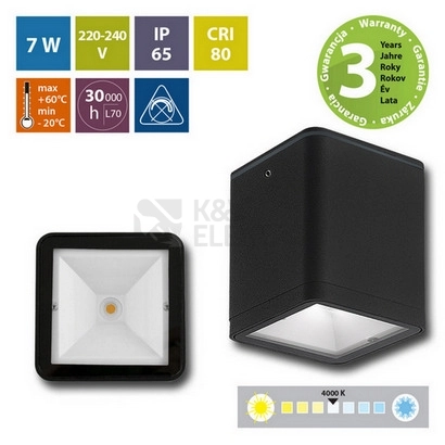 Obrázek produktu LED svítidlo McLED Noel S 7W 4000K IP65 černá ML-516.010.19.0 5
