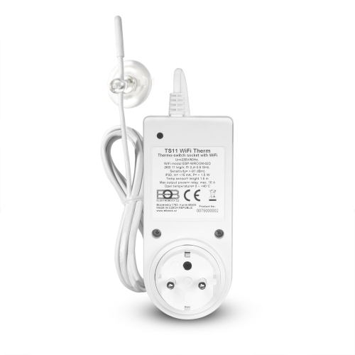 Chytrá tepelně spínaná zásuvka ELEKTROBOCK TS11 WiFi Therm