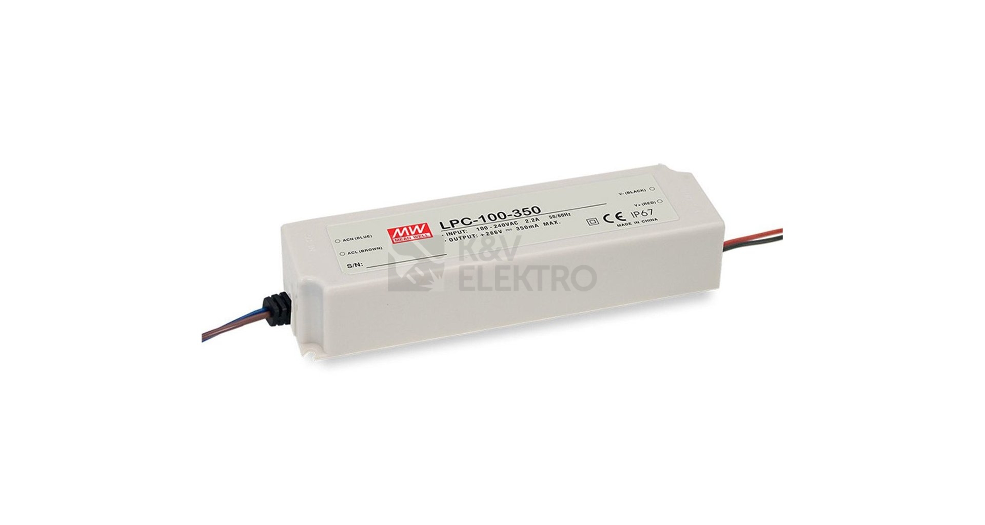 Obrázek produktu  LED driver MEAN WELL LPC-100-350 100W 350mA 0