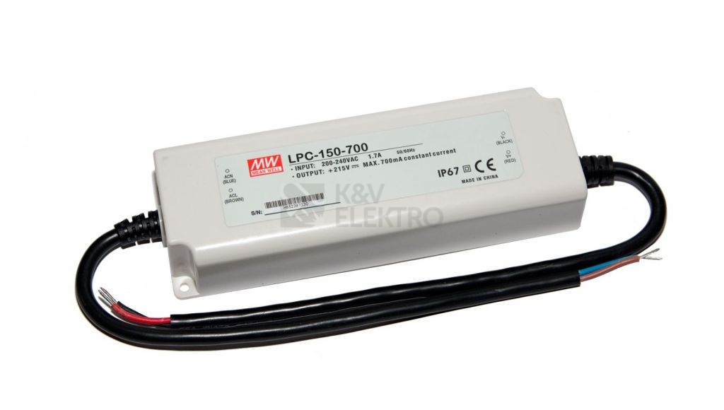 Obrázek produktu  LED driver MEAN WELL LPC-150-700 150W 700mA 0