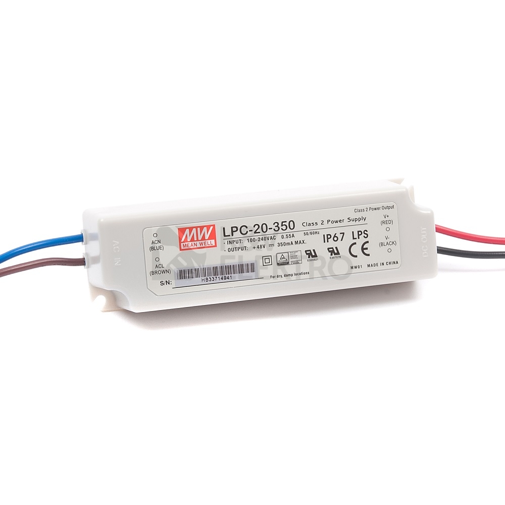 Obrázek produktu  LED driver MEAN WELL LPC-20-350 20W 350mA 0