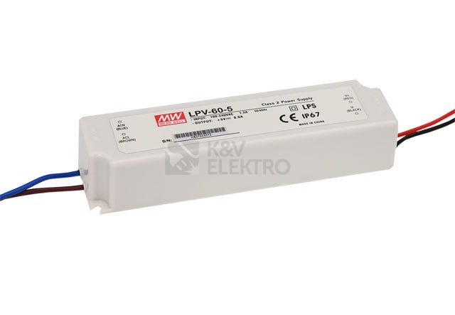 Obrázek produktu Napájecí zdroj MEAN WELL pro LED 5VDC 60W LPV-60-5 0