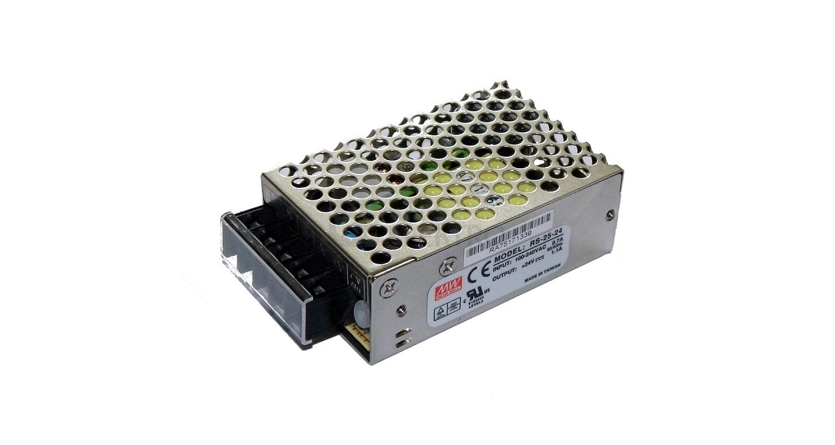 Obrázek produktu Spínaný napájecí zdroj MEAN WELL RS-25-24 25W 24VDC 0