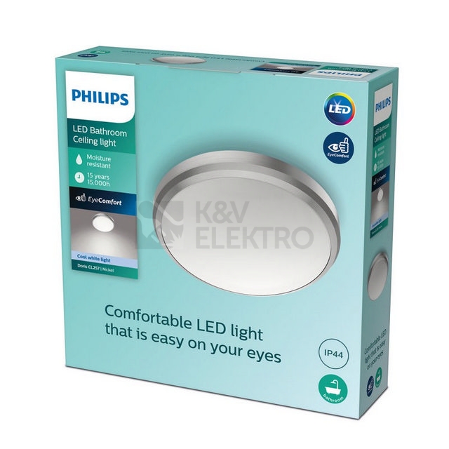 Obrázek produktu Koupelnové stropní LED svítidlo Philips DORIS CL257 6W 4000K IP44 1