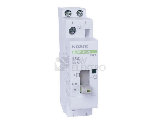 Obrázek produktu Instalační stykač NOARK Ex9CH16M 20 230V EU 230V 16A s manuálním ovládáním 111609 0