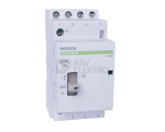 Obrázek produktu Instalační stykač NOARK Ex9CH25M 40 230V EU 230V 25A s manuálním ovládáním 111654 0