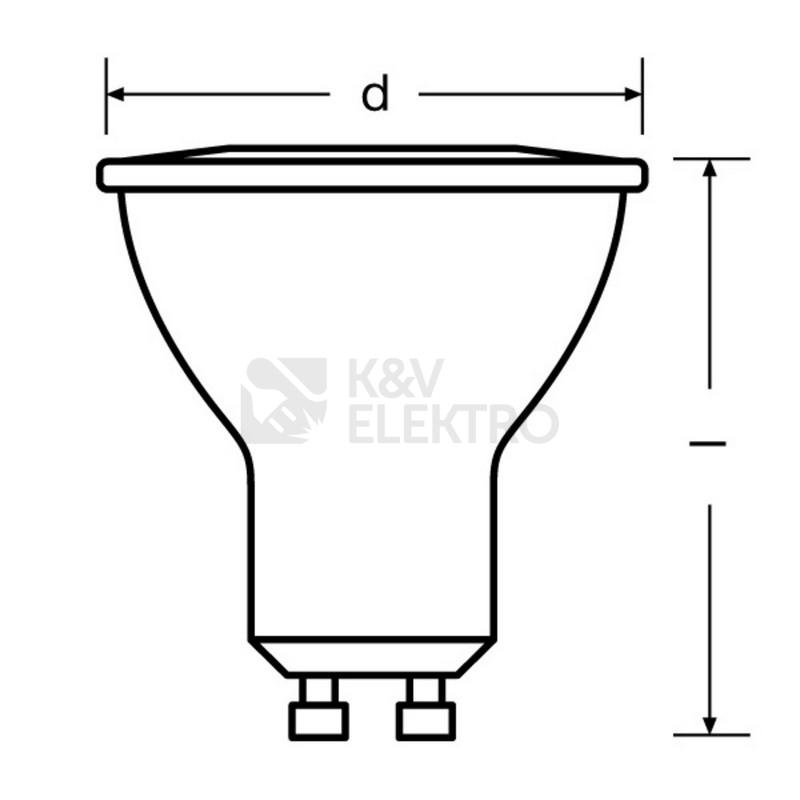 Obrázek produktu  LED žárovka GU10 BELLALUX PAR16 50 36 5W (50W) neutrální bílá (4000K) 36° 2