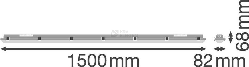 Obrázek produktu Zářivka Ledvance Damp Proof 1500mm 46W/4000K neutrální bílá IP65 10