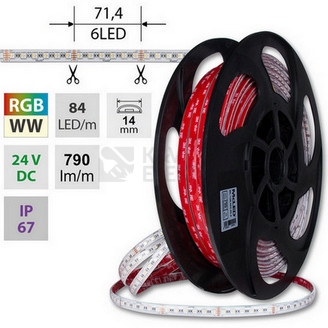 Obrázek produktu  LED pásek McLED 24V RGBW WW teplá bílá 14mm IP67 15W/m ML-128.002.90.2 0