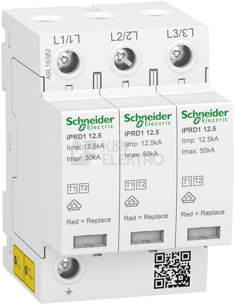 Obrázek produktu Svodič přepětí IPRD1 12,5r 3P T1+T2 Schneider Electric A9L16382 0