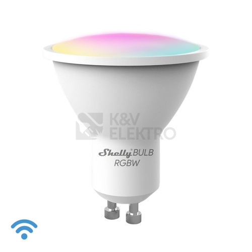 Chytrá LED žárovka GU10 PAR16 Shelly DUO RGBW (3000-6500K) 5W (50W) WiFi stmívatelná, reflektor 120°