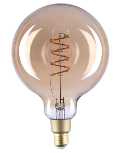  Chytrá LED žárovka E27 Shelly Vintage G125 Filament 4W (40W) 2700K WiFi stmívatelná