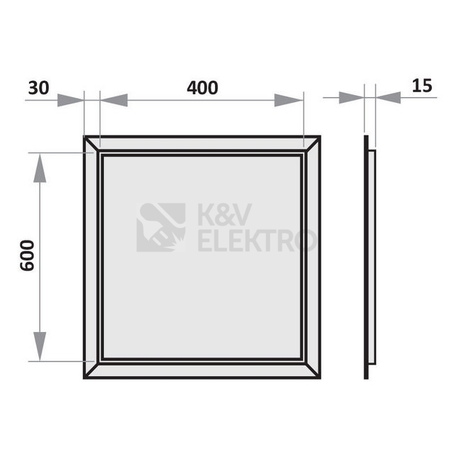 Obrázek produktu Hliníková revizní dvířka do sádrokartonu VENTS LP 4060U 400X600mm 1008304 1