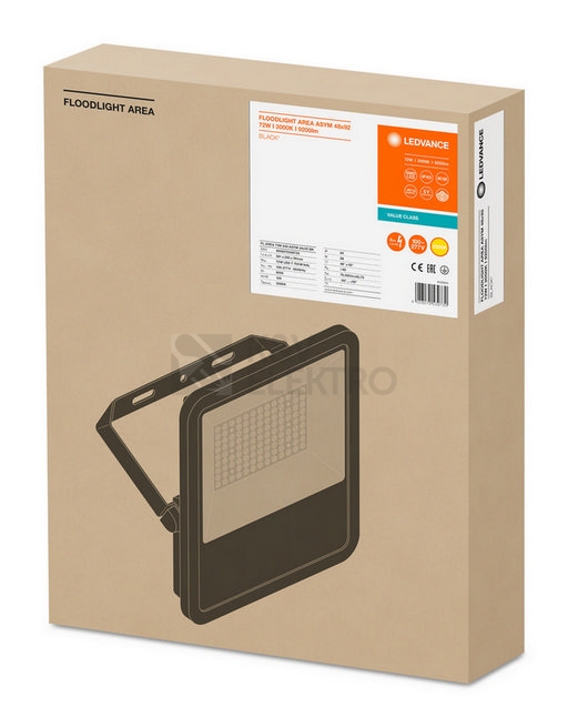 Obrázek produktu LED reflektor LEDVANCE FLOODLIGHT asym. 48°x92° 72W 9200lm 3000K teplá bílá IP65 1