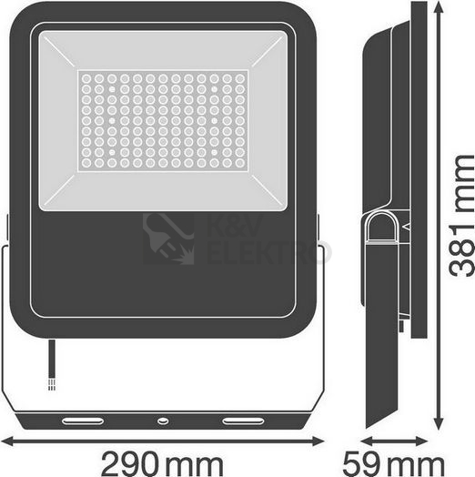 Obrázek produktu LED reflektor LEDVANCE FLOODLIGHT asym. 48°x92° 72W 10000lm 4000K neutrální bílá IP65 2