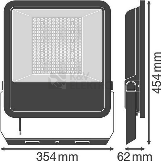 Obrázek produktu LED reflektor LEDVANCE FLOODLIGHT asym. 48°x92° 145W 18400lm 3000K teplá bílá IP65 4