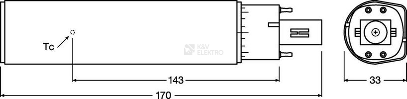 Obrázek produktu  LED žárovka G24q-3 Osram Dulux DE 10W (26W) teplá bílá (3000K) 1