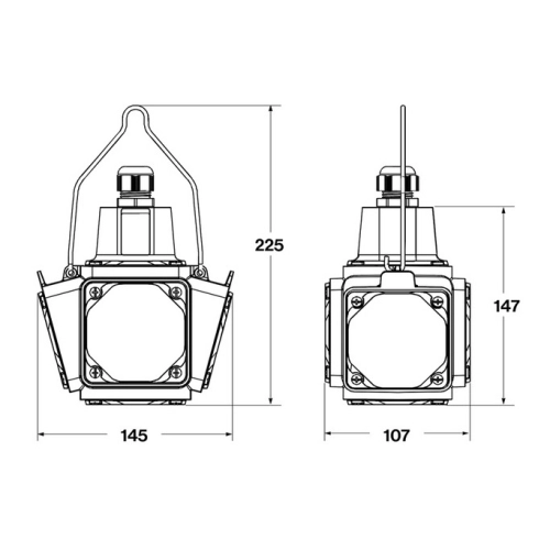 Zásuvkový závěsný PowerBOX Famatel PB150 IP44 5x230V (obrázek 5)