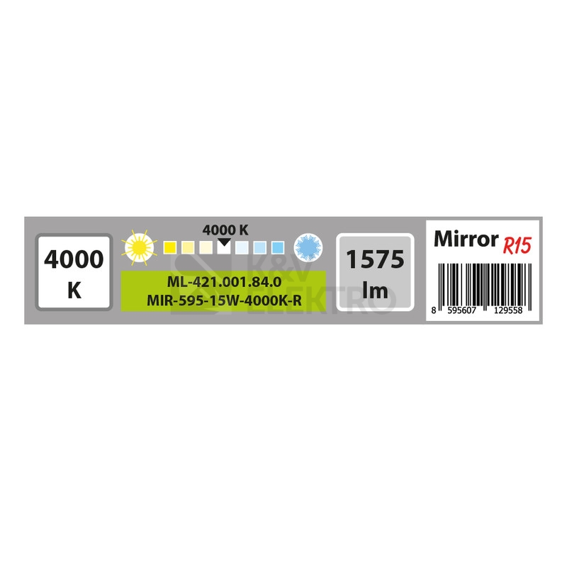 Obrázek produktu LED svítidlo McLED Mirror R15 15W 4000K IP44 ML-421.001.84.0 3
