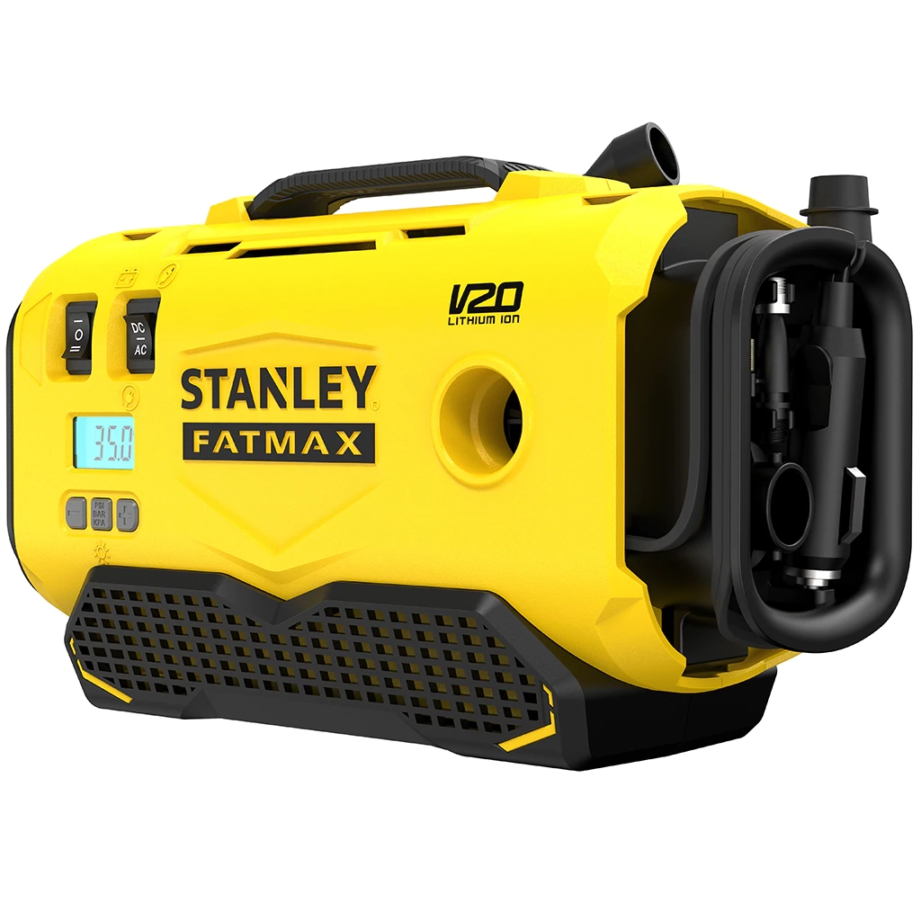 Obrázek produktu Aku kompresor Stanley FatMax V20 SFMCE520B 12/18/230V bez nabíječky a baterie
0