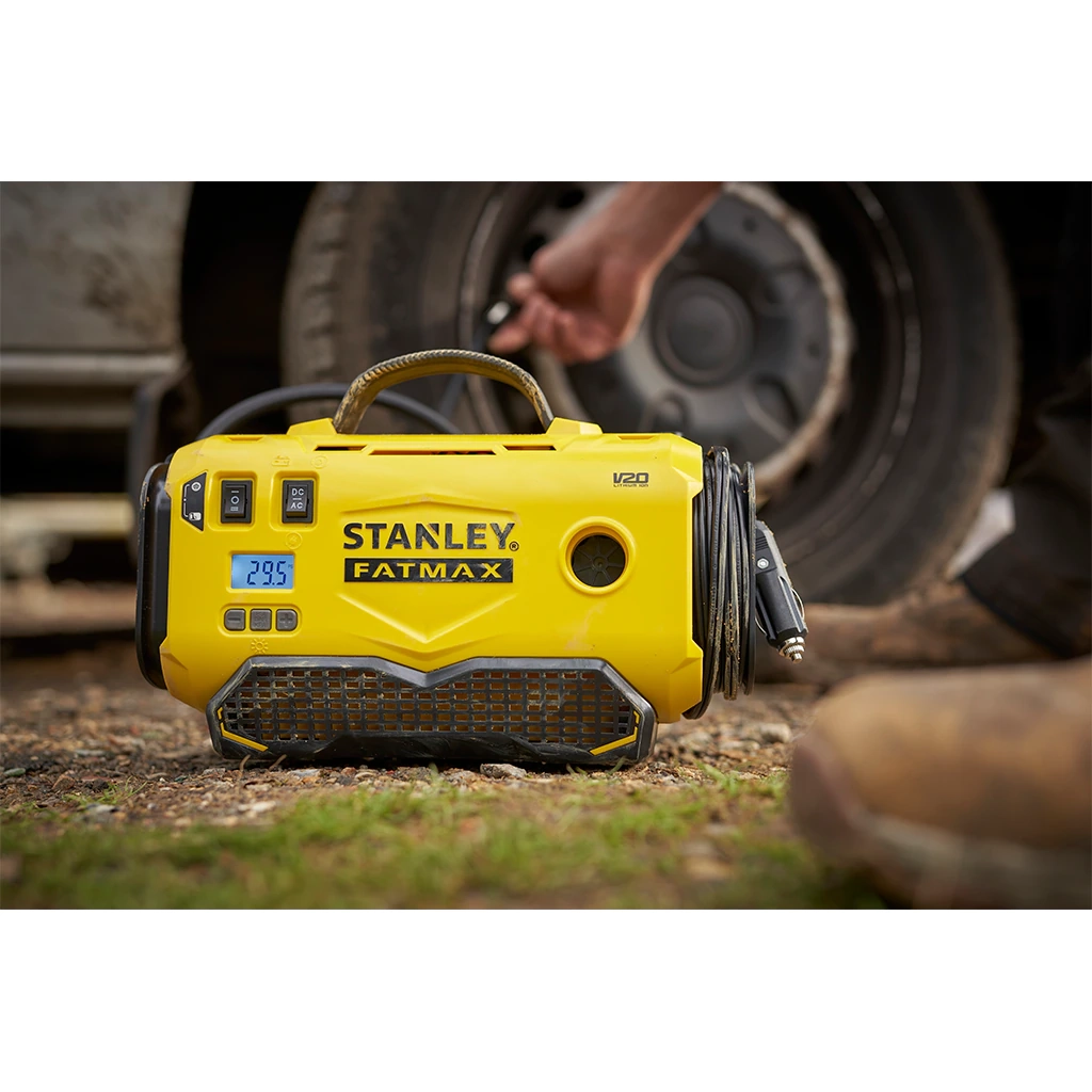 Obrázek produktu Aku kompresor Stanley FatMax V20 SFMCE520B 12/18/230V bez nabíječky a baterie
2