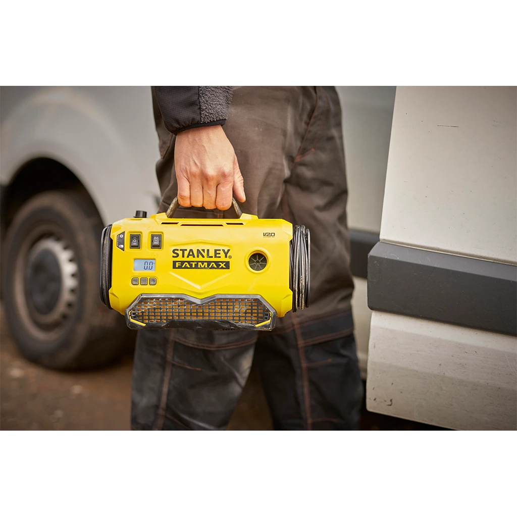 Obrázek produktu Aku kompresor Stanley FatMax V20 SFMCE520B 12/18/230V bez nabíječky a baterie
4