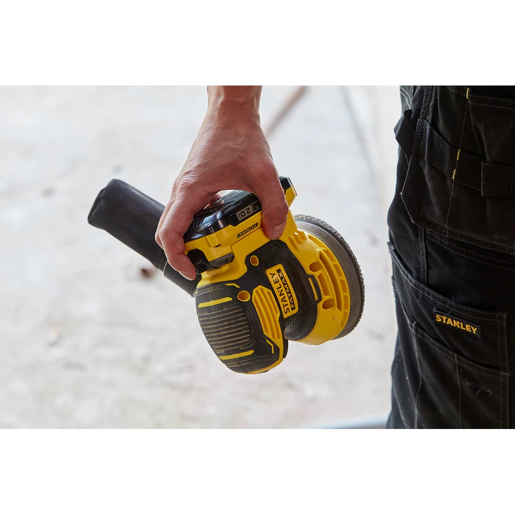 Aku excentrická bruska Stanley FatMax V20 SFMCW220D1S 125mm 1x aku Li-Ion 2Ah (obrázek 3)