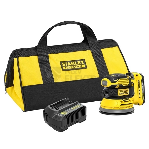 Obrázek produktu Aku excentrická bruska Stanley FatMax V20 SFMCW220D1S 125mm 1x aku Li-Ion 2Ah 0