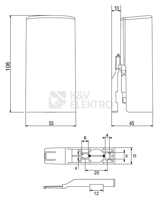 Obrázek produktu Soumrakový spínač Perry Electric 1IC 7245 2-200lx 16A 1