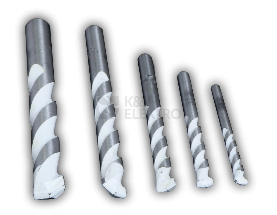 Obrázek produktu Sada bezpříklepových vrtáků NV 2416 do betonu cihly dlažby kovu dřeva skla plastu 4-5-6-8-10mm 0