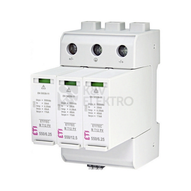 Obrázek produktu Svodič přepětí ETI ETITEC M T12 PV 1100/12,5 Y RC 002440512 0