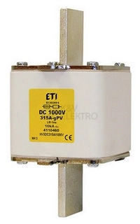 Obrázek produktu Nožová pojistka ETI NH3 gPV 250A/1000V DC 004110458 0