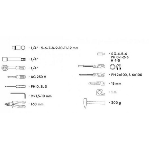 Sada nářadí 32ks v růžovém pouzdře FESTA 17247
