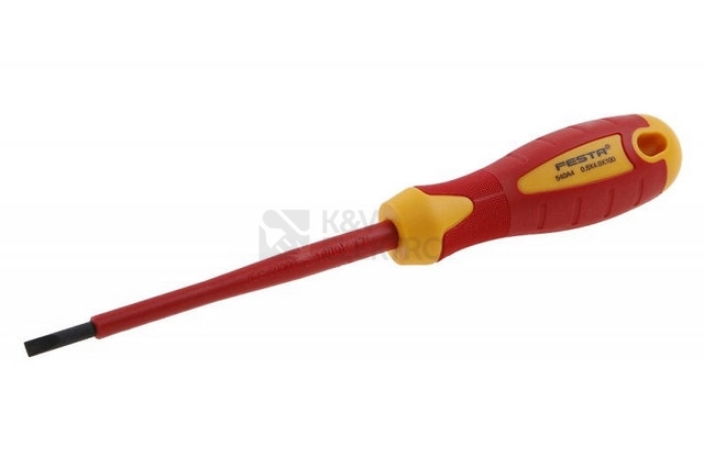 Obrázek produktu Šroubovák elektrikářský izolovaný FESTA plochý 4x100mm VDE 1000V 18089 0