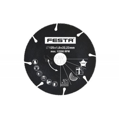 Kotouč řezný FESTA 21192 univerzální 125x1x22,2mm