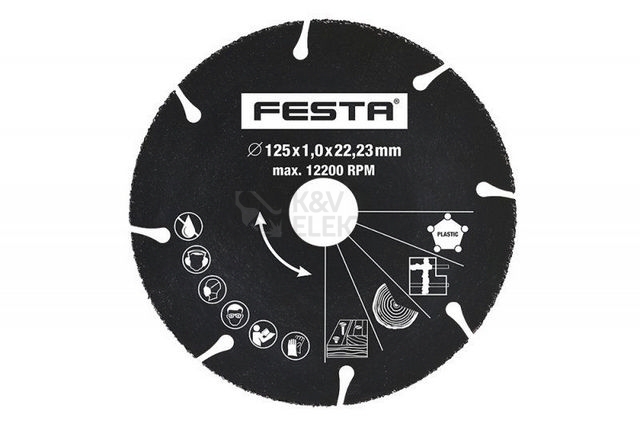 Obrázek produktu Kotouč řezný FESTA 21192 univerzální 125x1x22,2mm 0