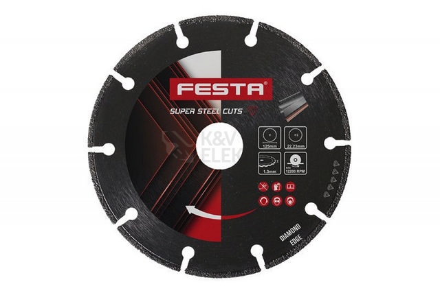 Obrázek produktu Kotouč diamantový FESTA 21306 na kov 125x1,3x22,2mm 0