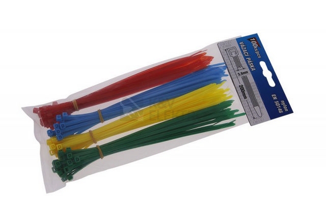 Obrázek produktu Stahovací pásky barevné 200x3,6 (100ks) FESTA 23884 0
