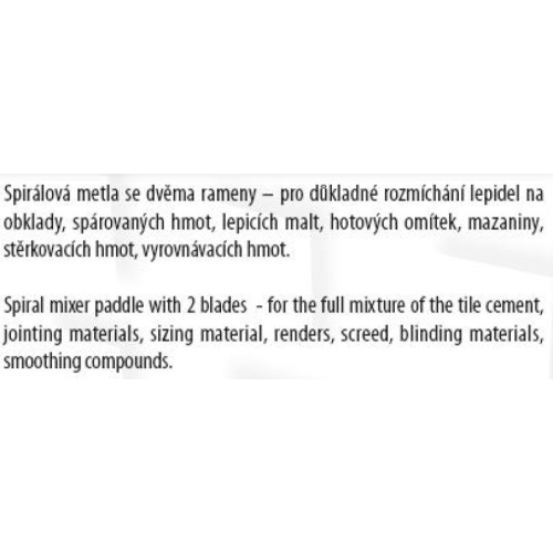 Míchací metla FESTA s kruhem SDS+ 100x500mm 35095