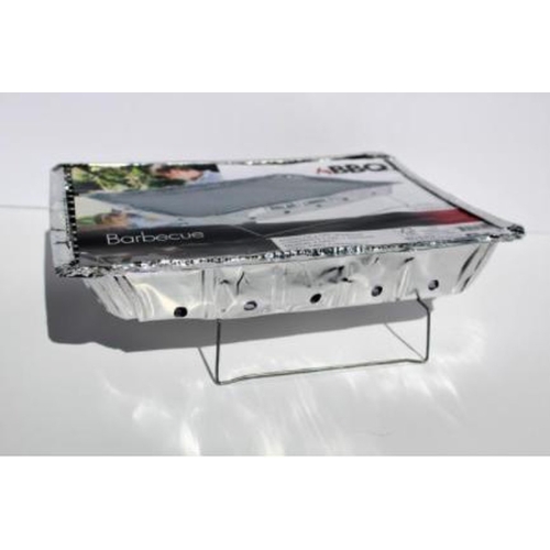 Gril jednorázový 31x24x5cm BBQ včetně 0,5kg uhlí 385019