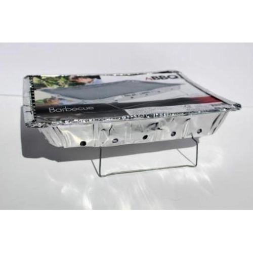 Gril jednorázový 31x24x5cm BBQ včetně 0,5kg uhlí 385019 (obrázek 2)
