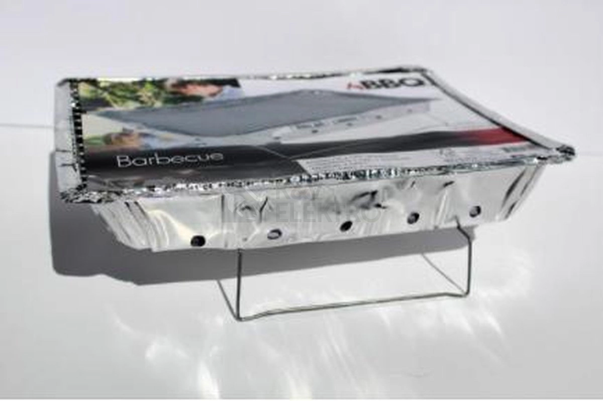 Obrázek produktu Gril jednorázový 31x24x5cm BBQ včetně 0,5kg uhlí 385019
1