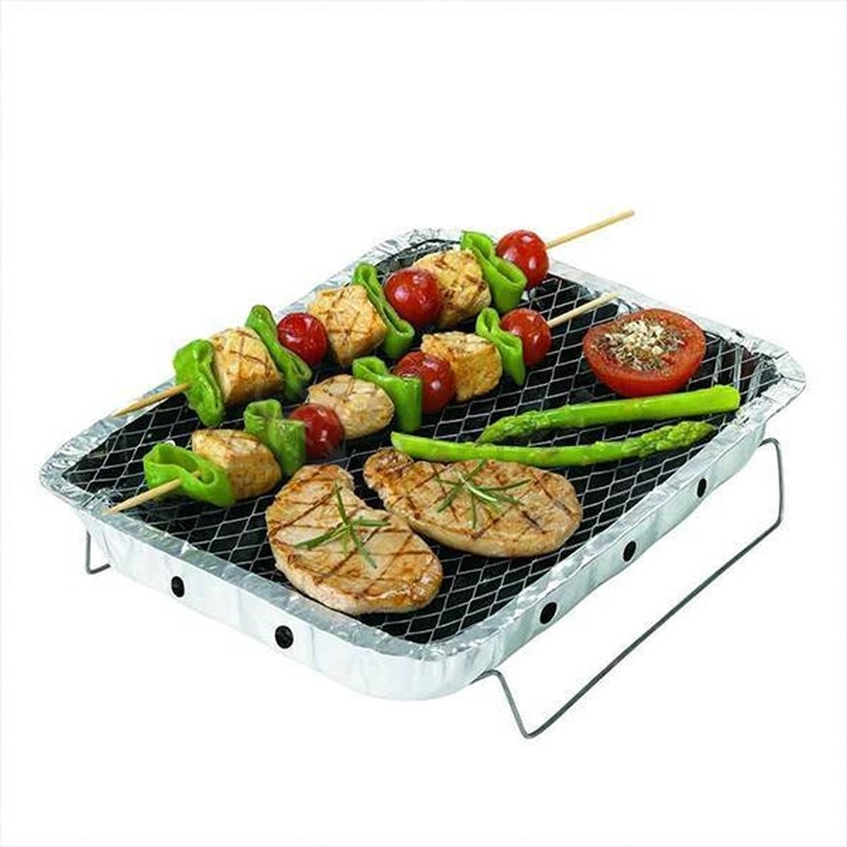 Obrázek produktu Gril jednorázový 31x24x5cm BBQ včetně 0,5kg uhlí 385019
2