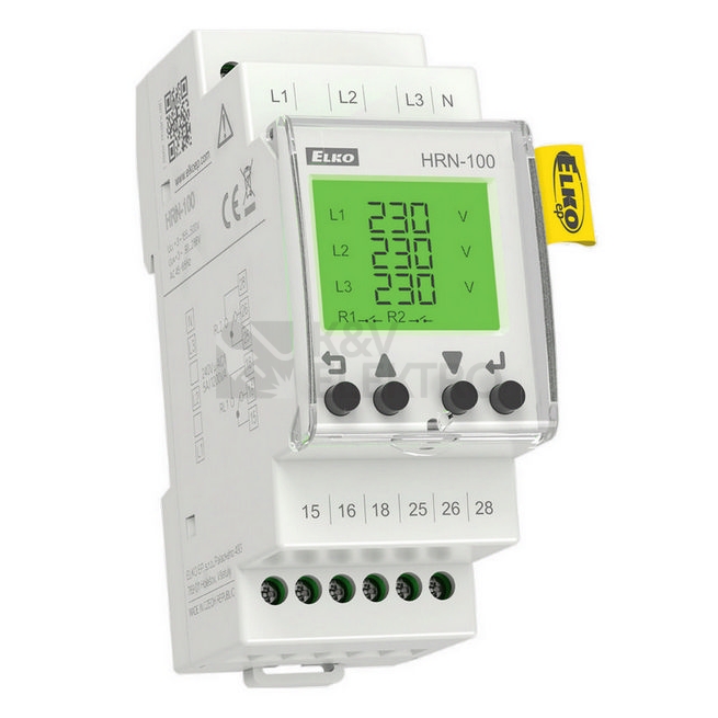 Obrázek produktu Multifunkční hlídací napěťové relé Elko EP HRN-100 LCD 0