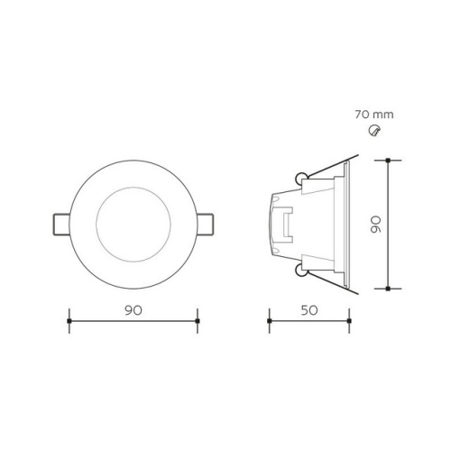 LED podhledové svítidlo Panlux SPOTLIGHT IP65 ROUND 4000K PN14300023