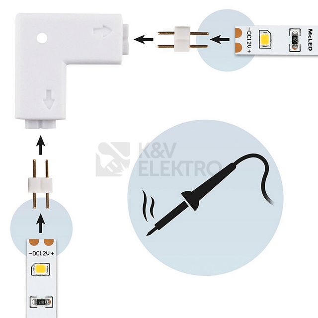 Obrázek produktu Propojovací konektor McLED tvar L pro LED pásky 8mm ML-111.022.21.1 3