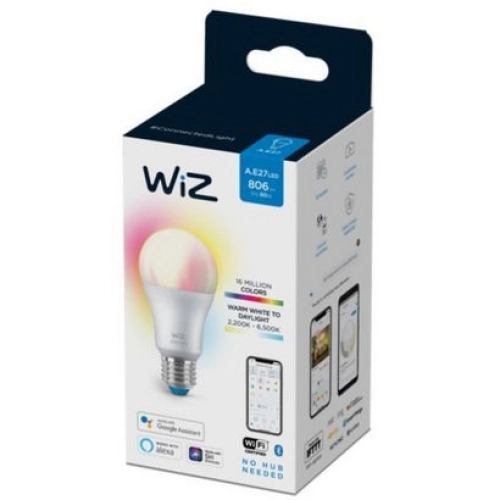 Chytrá LED žárovka E27 WiZ A60 8W (60W) 2200-6500K/RGB WiFi stmívatelná (obrázek 10)