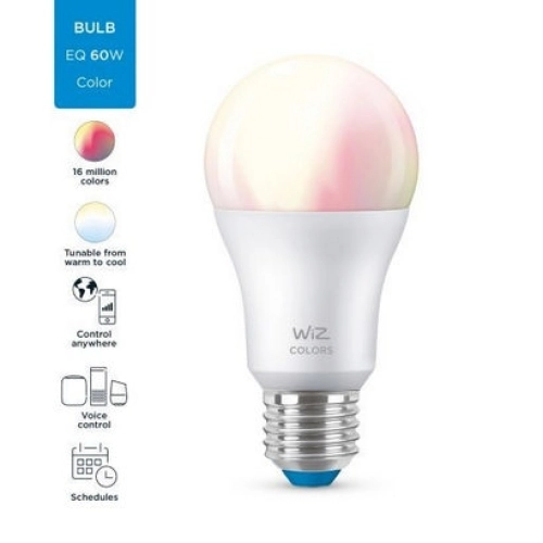 Chytrá LED žárovka E27 WiZ A60 8W (60W) 2200-6500K/RGB WiFi stmívatelná (obrázek 4)