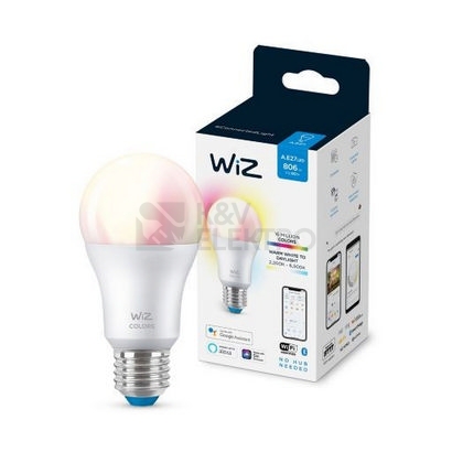 Obrázek produktu Chytrá LED žárovka E27 WiZ A60 8W (60W) 2200-6500K/RGB WiFi stmívatelná 4